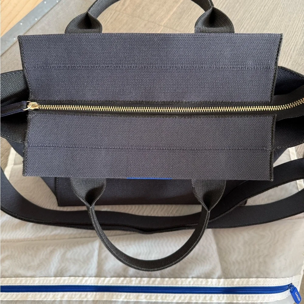 Rothy’s ‘The Handbag’ Classic Structured Purse Navy Black - Premium Designer - Picture 5 of 7